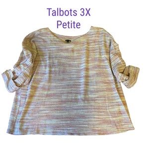Talbots textured top in size 3X Petite, Excellent condition